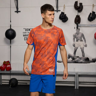 Everlast® EVERLAST Mens SS Athletic AOP Training Tee EVERDRI ™ T-shirt Orange
