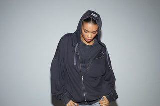 Everlast® EVERLAST WASHED OVERSIZED SWEAT CARDIGAN Hoodie Black