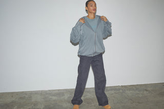 Everlast® EVERLAST WASHED OVERSIZED SWEAT CARDIGAN Hoodie Blue