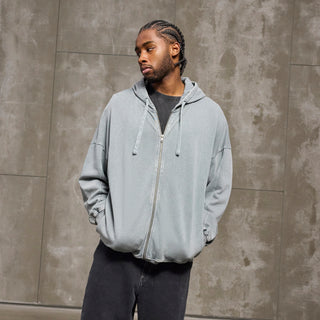 Everlast® EVERLAST WASHED OVERSIZED SWEAT CARDIGAN Hoodie Blue