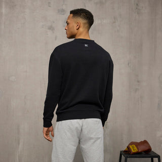 Everlast® EVERLAST Mens Iconic Maximized Logo Crew Sweat Sweatshirt Black