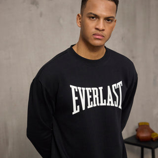Everlast® EVERLAST Mens Iconic Maximized Logo Crew Sweat Sweatshirt Black