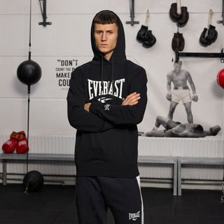 Everlast® EVERLAST Mens Iconic Maximized Logo Sweat Hoodie Sweatshirt Black