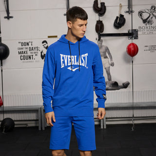 Everlast® EVERLAST Mens Iconic Maximized Logo Sweat Hoodie Sweatshirt Blue