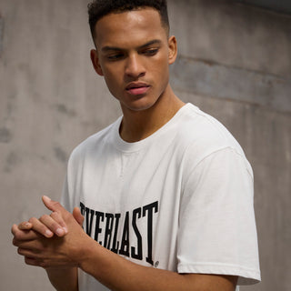 Everlast® EVERLAST Mens SS Oversized Iconic Maximized Logo Tee T-shirt White