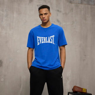 Everlast® EVERLAST Mens SS Oversized Iconic Maximized Logo Tee T-shirt Blue