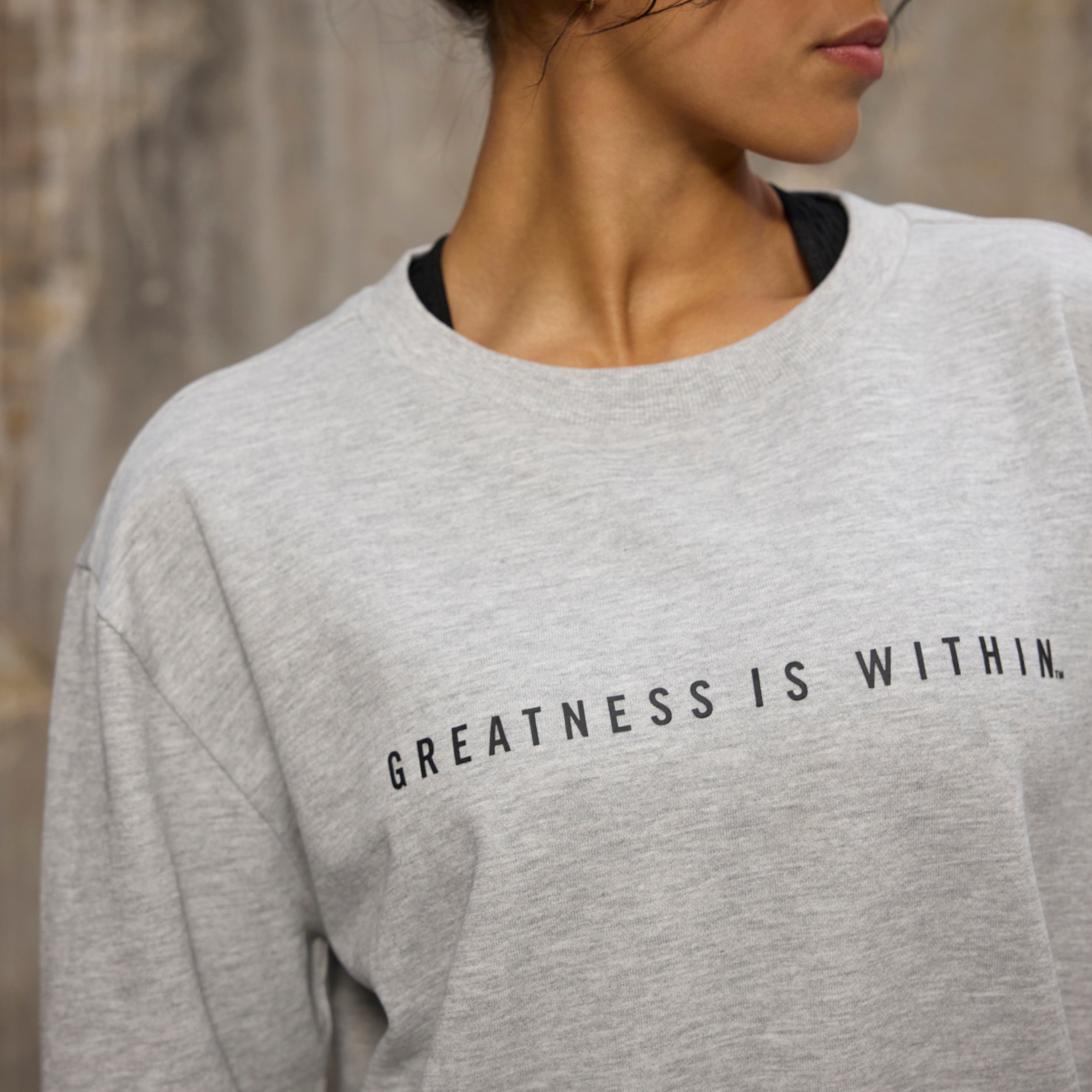 Everlast Womens Oversized Greatness is Within Crew Sweat
