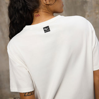 Everlast® EVERLAST Womens SS Oversized Iconic Cotton Stretch Tee T-shirt White