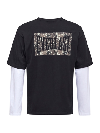 Everlast® LAYERED BACK LOGO CAMO LS T-shirt Black