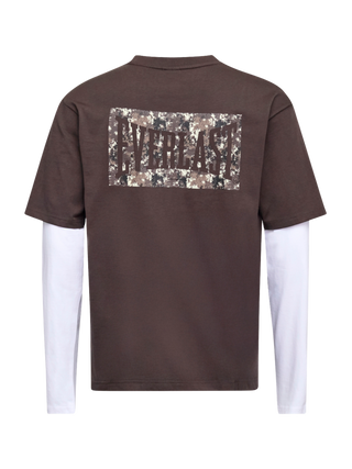 Everlast® LAYERED BACK LOGO CAMO LS T-shirt Brown